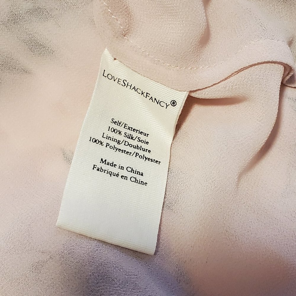LoveShackFancy Audra Silk Midi Dress in Pink Canopy - Picture 11 of 14